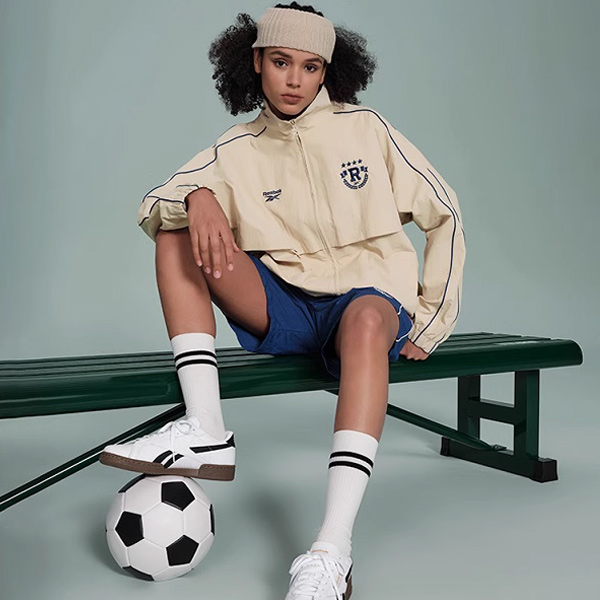 Purchase Reebok 對比線復古拉鍊運動外套 男女款 米色 24SRC105UGM1