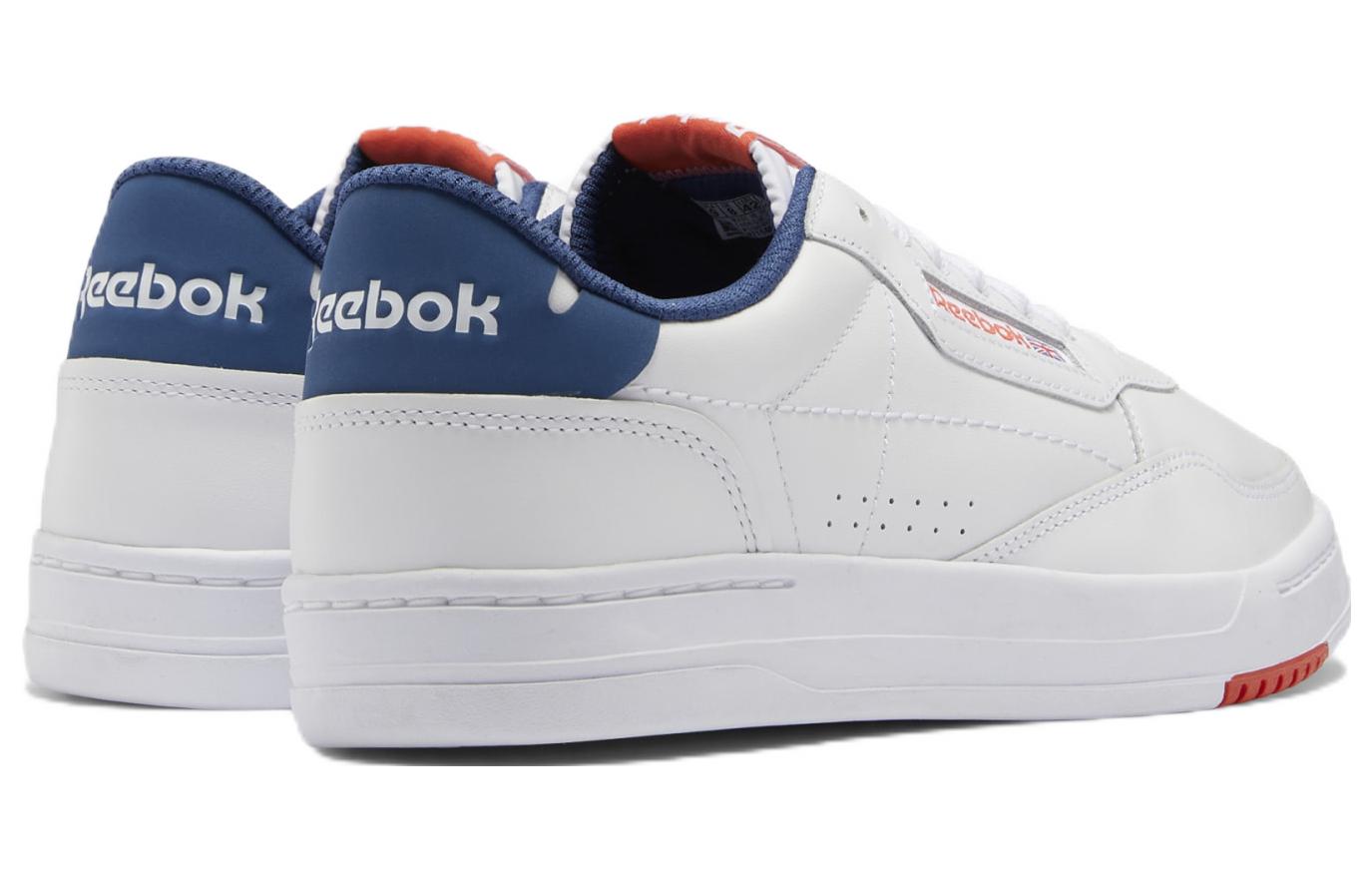Shop Reebok Court Peak Low Top Casual Skate Shoes Unisex White Orange 'White' GW7560