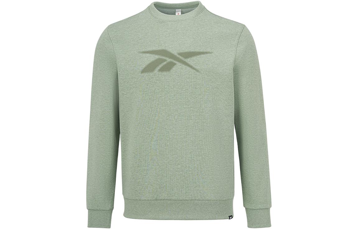 Reebok Crewneck Knit Pullover Printed Long Sleeve Sweatshirt Unisex Green 223RMS305UGL2