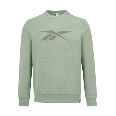 Reebok Crewneck Knit Pullover Printed Long Sleeve Sweatshirt Unisex Green 223RMS305UGL2