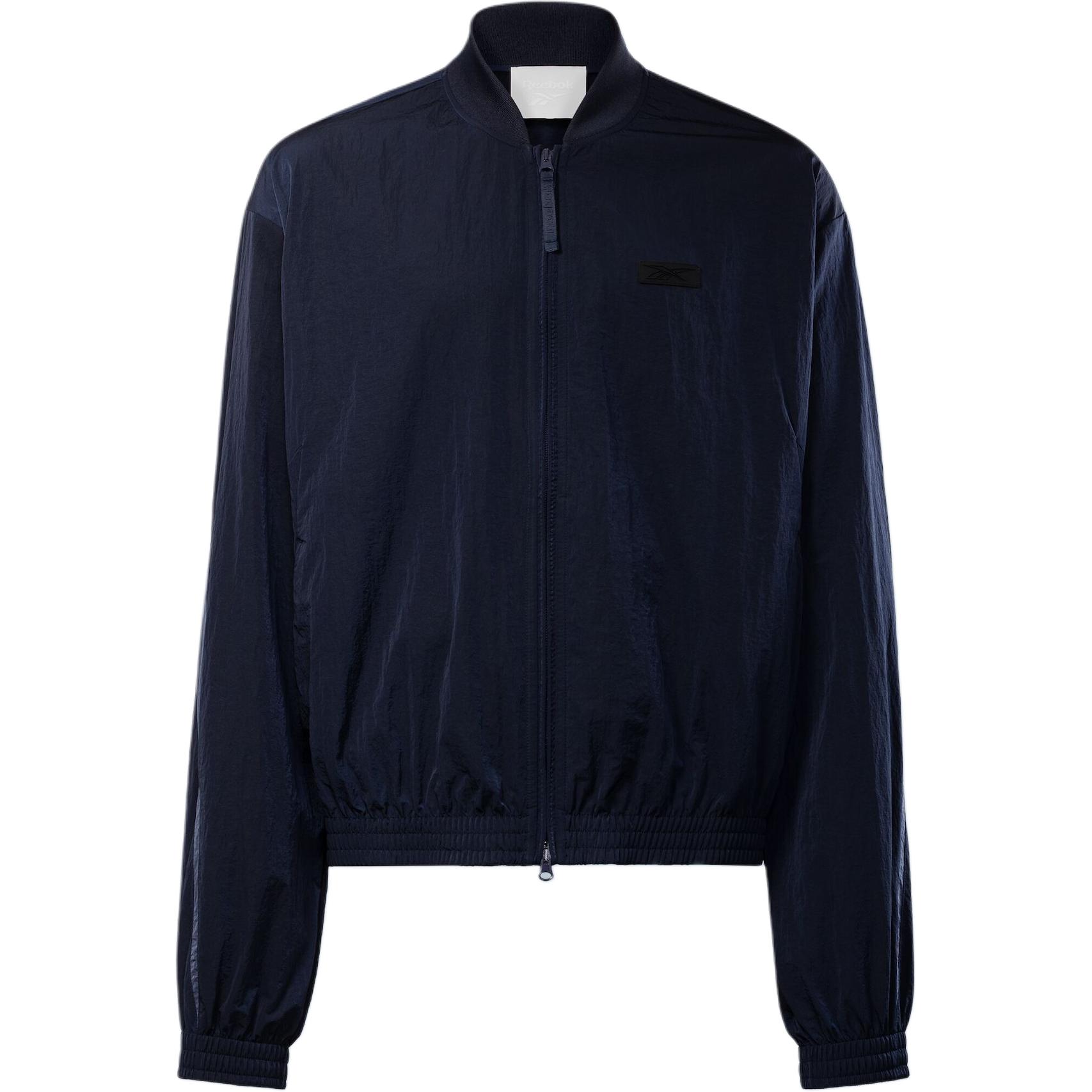 Reebok Crinkle Knit Track Jacket Navy/Blue Unisex Dual Zipper 20528457