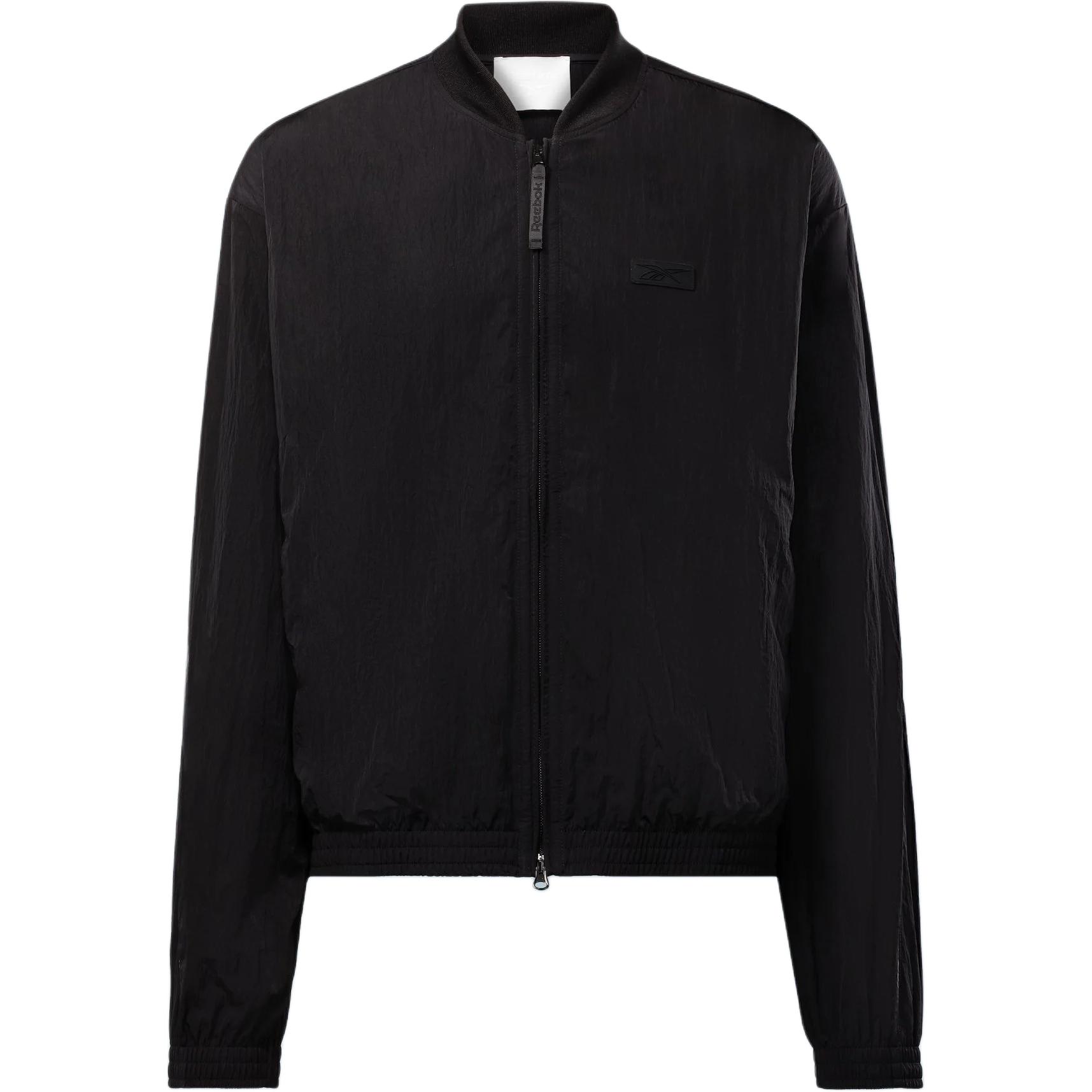 Reebok Crinkle Track Jacket Black - Soft Comfortable Long Sleeve Zip Jacket 20526749