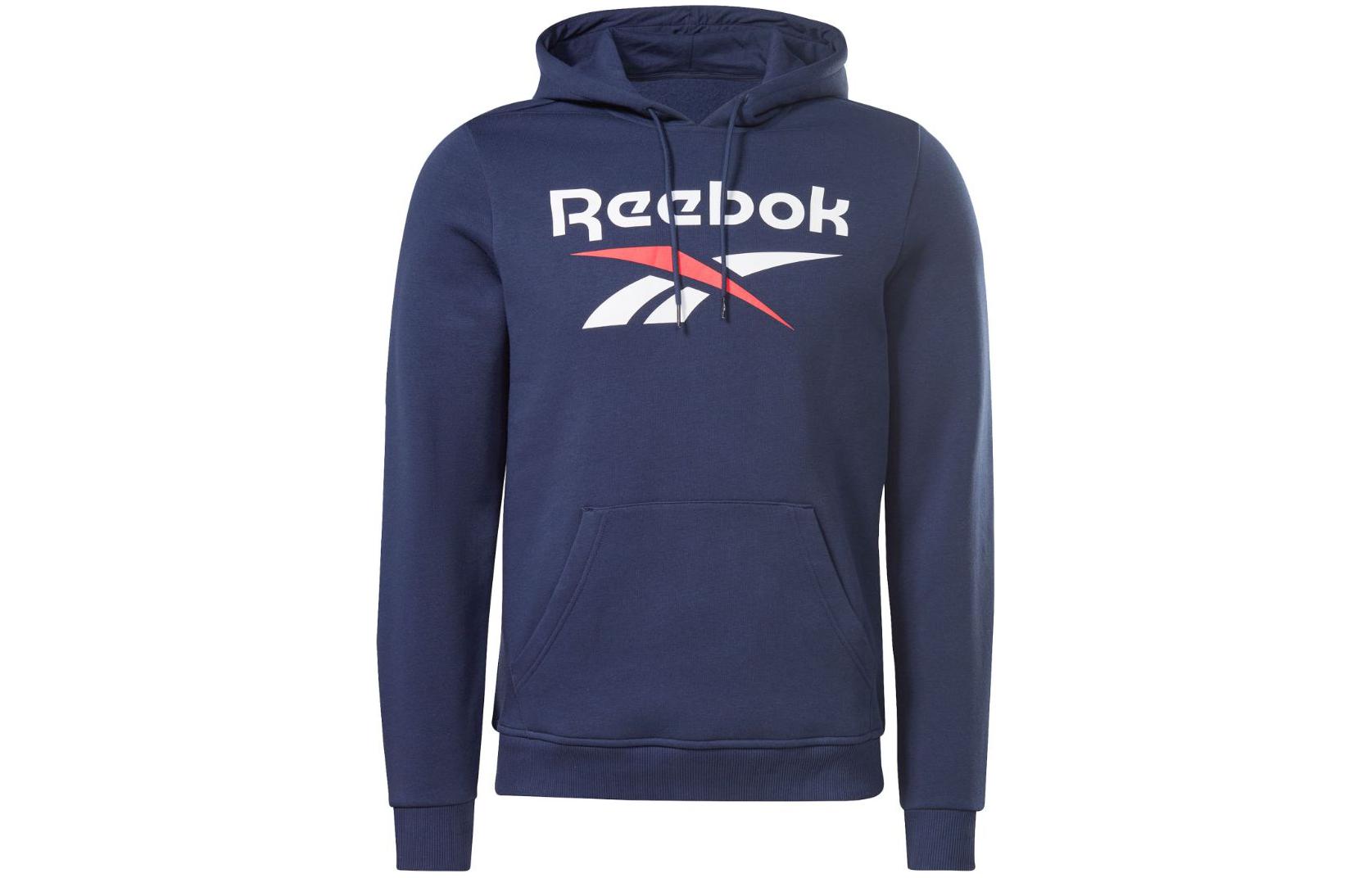 Reebok CYCLED Identity Fleece Logo Hoodie Blue Pullover 100050291