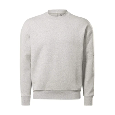 Reebok DreamBlend Cotton Slim Fit Crewneck Sweatshirt Grey GJ6434