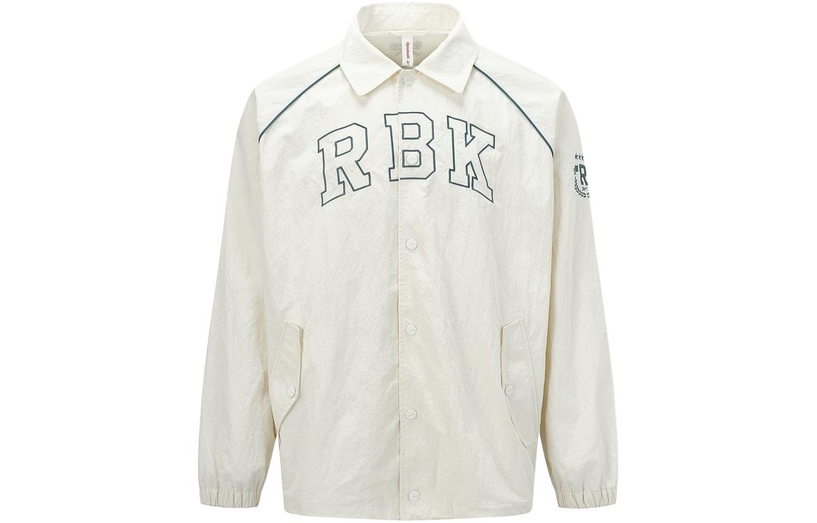 Reebok Embroidered Lettering Retro Woven Sports Jacket Unisex Off-White 24SRC107UGW1