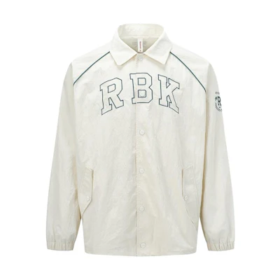 Reebok Embroidered Lettering Retro Woven Sports Jacket Unisex Off-White 24SRC107UGW1