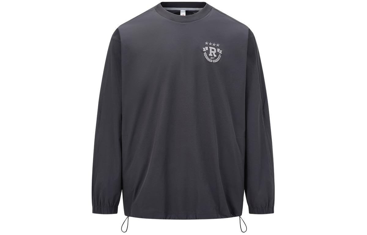 Reebok Embroidered Logo Crewneck Pullover Sweatshirt Unisex - Charcoal Black 24SRC301UGH1