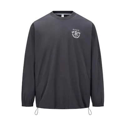 Reebok Embroidered Logo Crewneck Pullover Sweatshirt Unisex - Charcoal Black 24SRC301UGH1