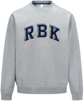 Reebok Embroidered Pullover Knit Sweatshirt Unisex Light Heather Gray Retro Style 24SRC305UGG3 Reebok Embroidered Pullover Knit Sweatshirt Unisex Light Heather Gray Retro Style 24SRC305UGG3