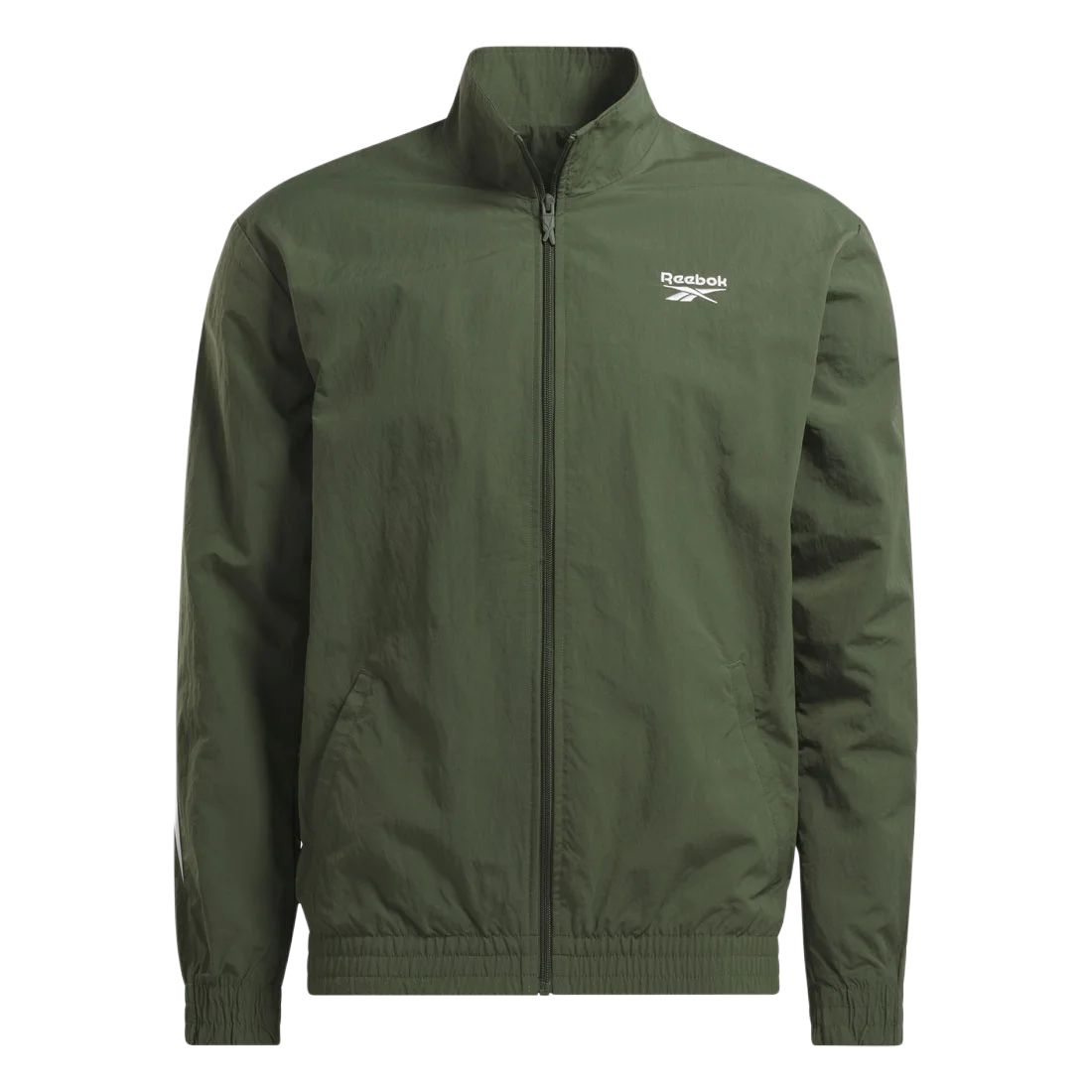 Reebok EVNNE SS24 Printed Logo Zip-Up Track Jacket Unisex - University Green RE1759EU33625