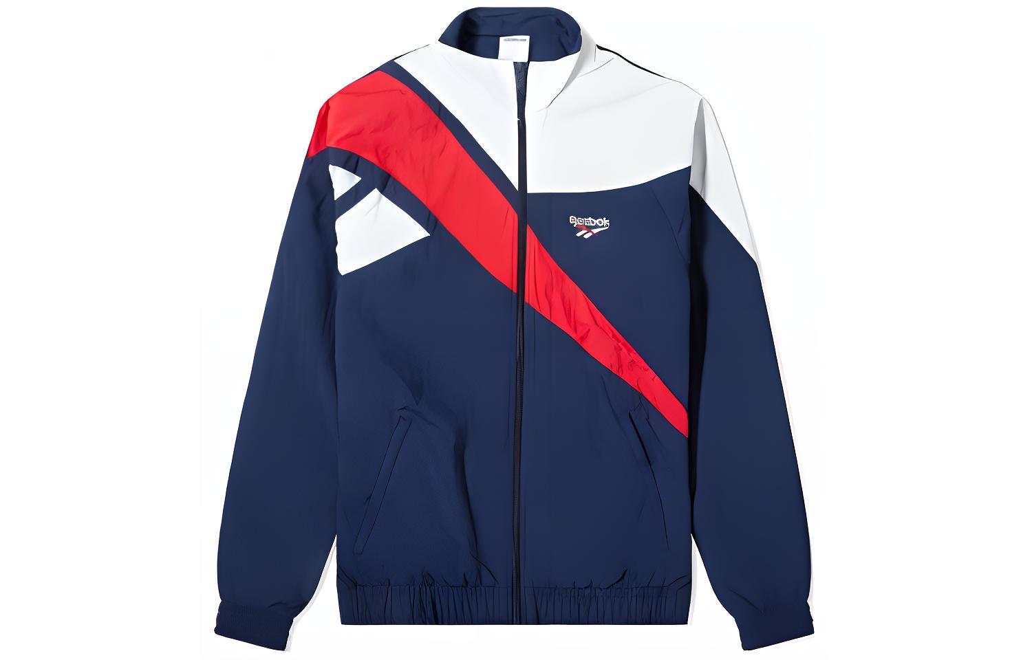 Reebok EVNNE SS24 Unisex Logo Zip-Up Navy Sports Casual Jacket RE1759EM16247