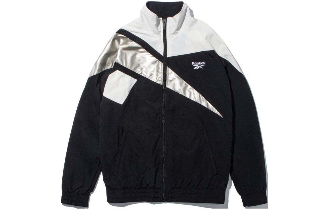 Reebok EVNNE SS24 Vector Logo Zip-Up Jacket Black Unisex Casual Wear RE1759EU34113
