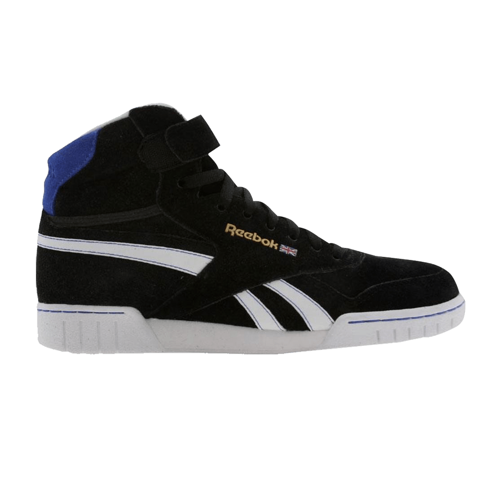 Reebok EXOFIT Plus High Stripes Suede 'Black' 2-J10104