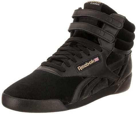 (JR) Reebok Freestyle High Anak 'Velvet - Hitam Emas' CN1717 Lookbook (JR) Reebok Freestyle High Anak 'Velvet - Hitam Emas' CN1717