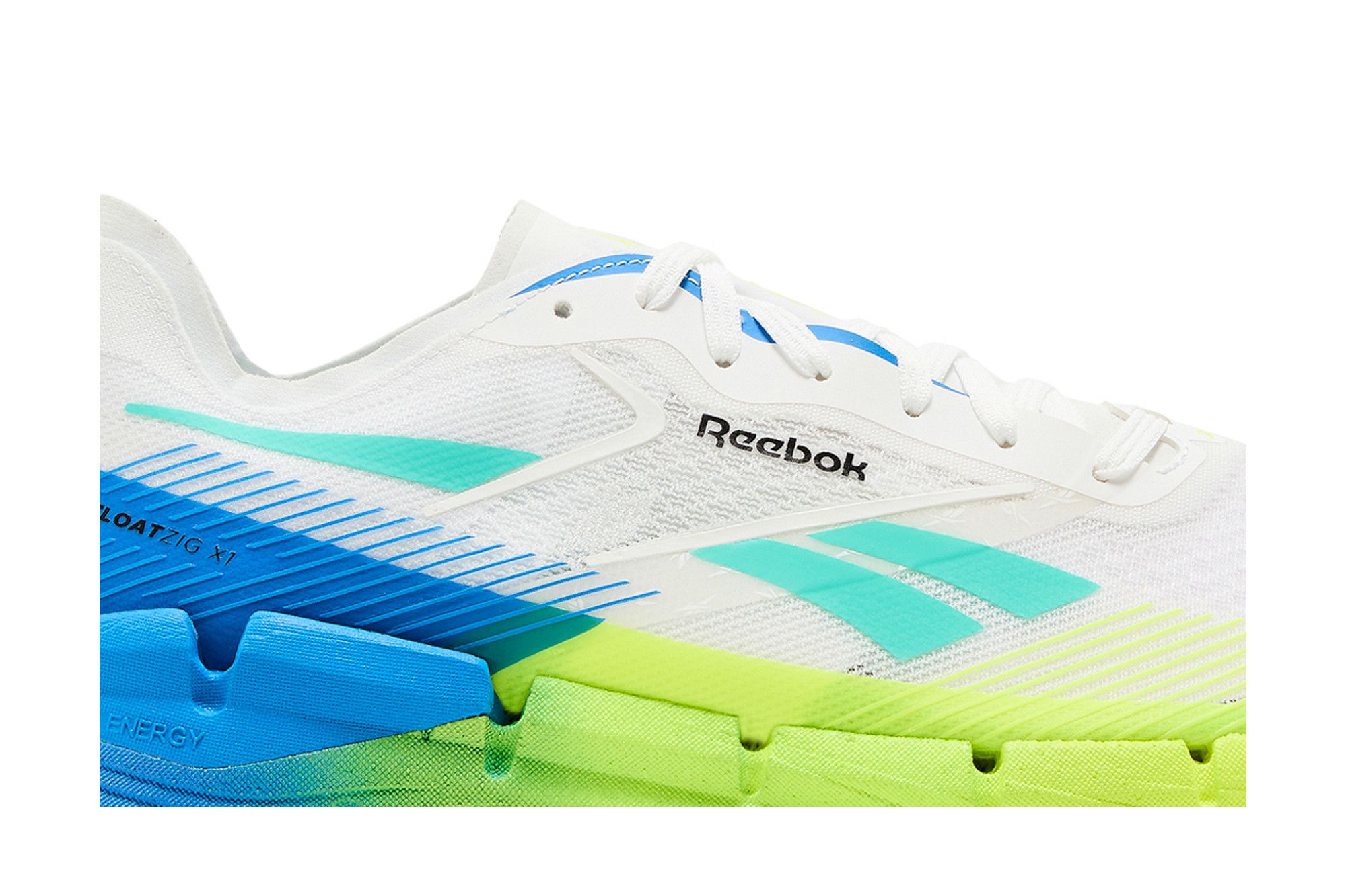 Reebok FloatZig X1 'White Digital Lime Blue' 圖 2