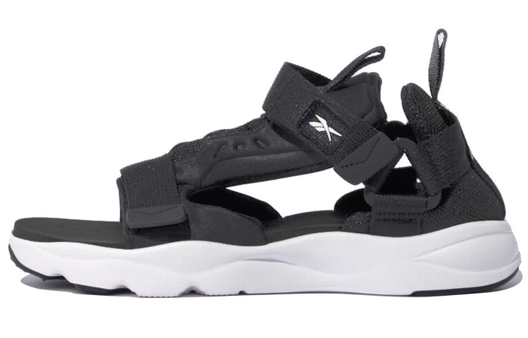 Reebok Furylite Lightweight Casual Unisex Black White Sandals 'Black White'