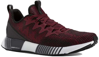 Shop Reebok Fusion Flexweave 舒適透氣 低幫休閒跑步鞋 黑紅