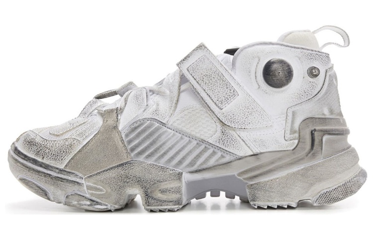 Buy Vetements x Reebok銳步 Genetically Modified Pump 魔術貼 中筒拼接運動跑步鞋 白