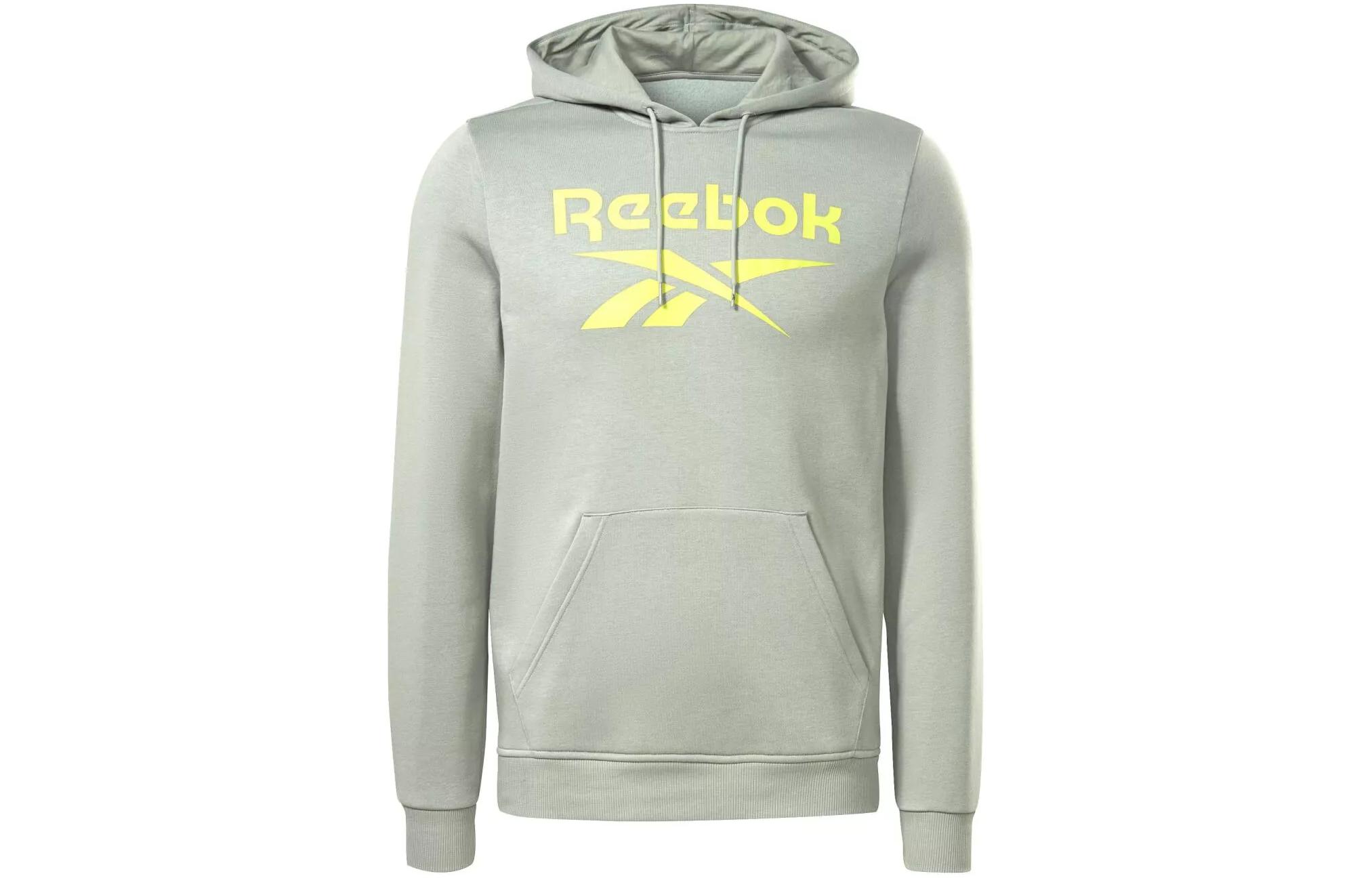Reebok Gray Hoodie with Letter Print Pullover Design H54807