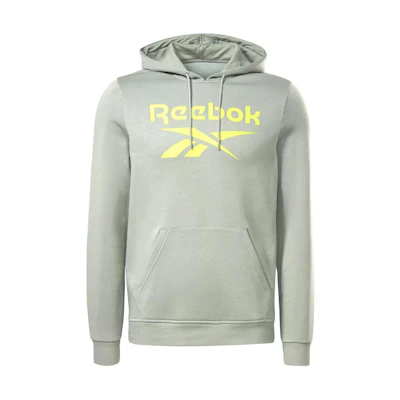 Reebok Gray Hoodie with Letter Print Pullover Design H54807