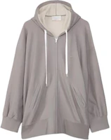 Reebok Gray Solid Color Loose Fit Zip-Up Hoodie Jacket RMBD007C99FAB0010800 Reebok Gray Solid Color Loose Fit Zip-Up Hoodie Jacket RMBD007C99FAB0010800
