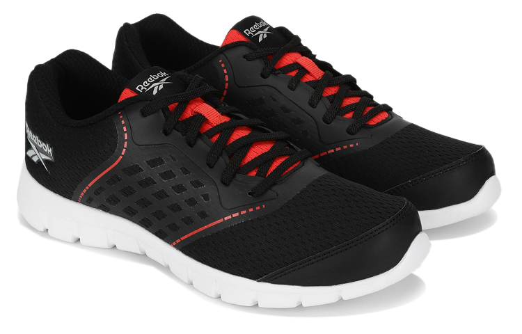 Lookbook Reebok Guide Stride Run ''Zwart Rood'' BS9673