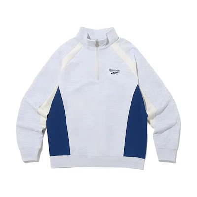 Reebok Half-Zip Colorblock Training Sweatshirt Grey RETS4EM15G1