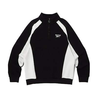 Reebok Half-Zip Comfort Sports Long-Sleeve Unisex Sweatshirt Black RETS4EM15BK