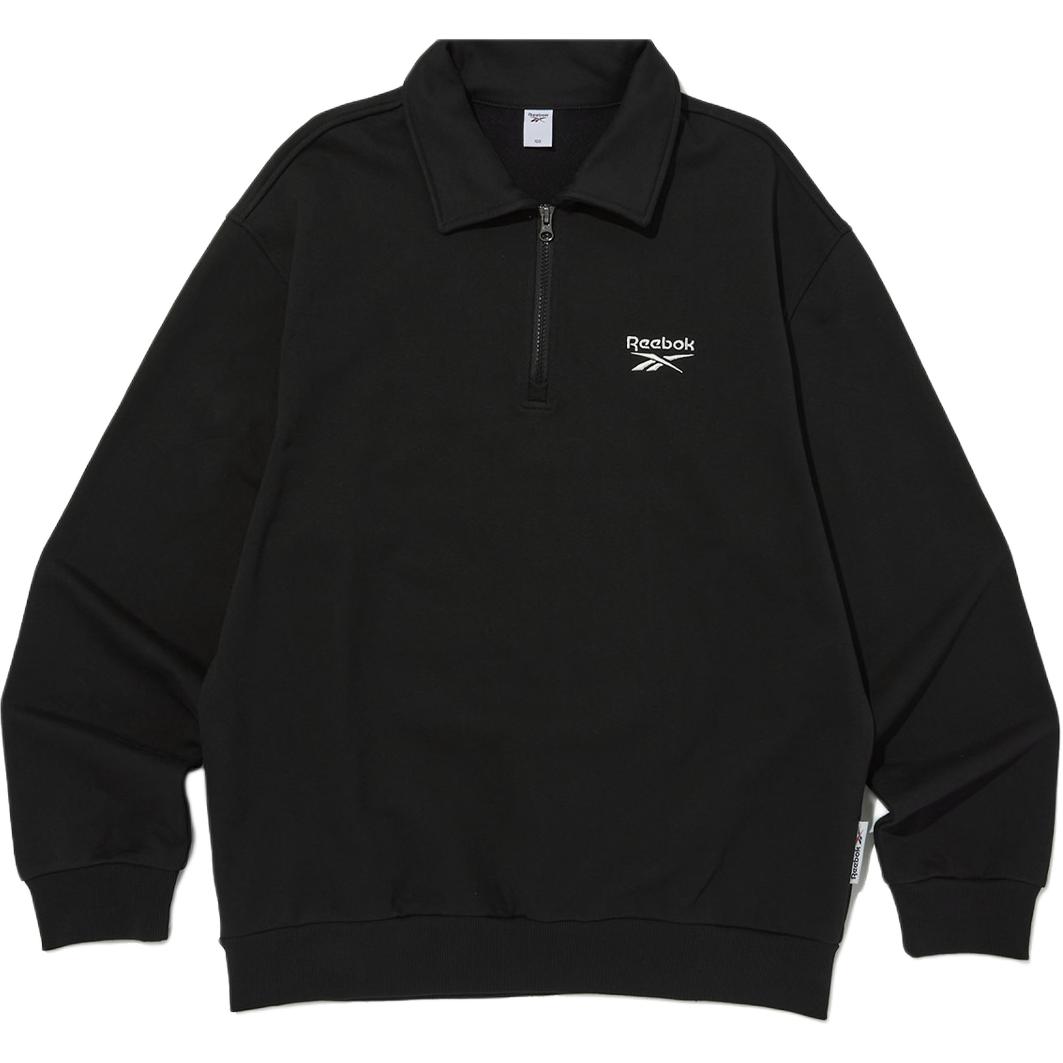 Reebok Half-Zip Logo Pullover Jacket Unisex Black RETS3FM90BK