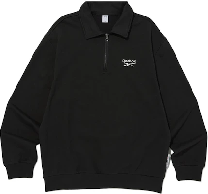 Reebok Half-Zip Logo Pullover Jacket Unisex Black RETS3FM90BK Buy Reebok Half-Zip Logo Pullover Jacket Unisex Black RETS3FM90BK