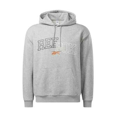 Reebok Hoodie Letter Print Outdoor Casual Unisex Pullover - Gray HC0050
