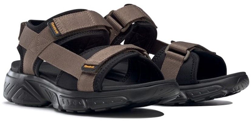 Reebok Hyperium Sandal TXT Fashion Soft Sole Cozy Open Toe Flat Heel Sports Brown Black Sandals 'Brown Black' GX1154 Lookbook Reebok Hyperium Sandal TXT Fashion Soft Sole Cozy Open Toe Flat Heel Sports Brown Black Sandals 'Brown Black' GX1154