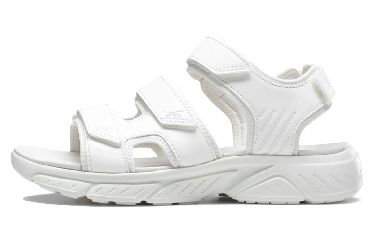Reebok Hyperium Sandal Velcro Open Toe Flat Heel Sports White Sandals