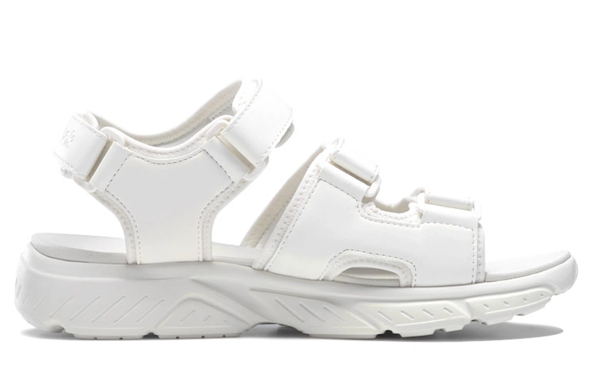 Reebok Hyperium Sandal Velcro Open Toe Flat Heel Sports White Sandals
