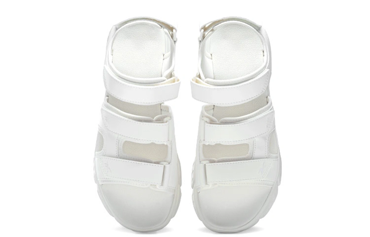 Reebok Hyperium Sandal Velcro Open Toe Flat Heel Sports White Sandals