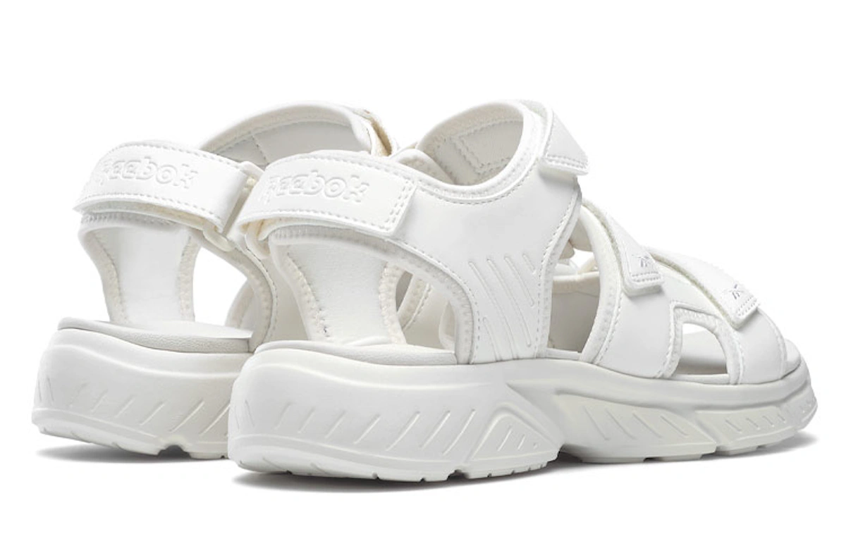 Reebok Hyperium Sandal Velcro Open Toe Flat Heel Sports White Sandals