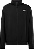 Reebok Identity Black Track Jacket with Letter Print and Front Zipper 100070566 Reebok Identity Black Track Jacket with Letter Print and Front Zipper 100070566