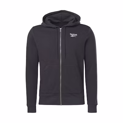 Reebok Identity Black Zip-Up Hoodie Casual Jacket GL3145