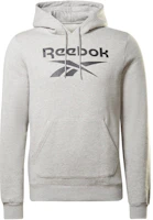 Reebok IDENTITY FLC OTH Logo Print Hoodie - Gray Pullover Casual Wear GS1609 Reebok IDENTITY FLC OTH Logo Print Hoodie - Gray Pullover Casual Wear GS1609