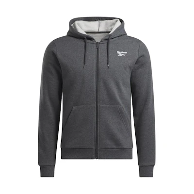 Reebok Identity Fleece Full-Zip Hoodie Grey Long-Sleeve Jacket 100071592