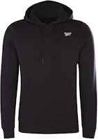 Reebok Identity Fleece Pullover Hoodie Black Casual Solid Color GR9197 Reebok Identity Fleece Pullover Hoodie Black Casual Solid Color GR9197