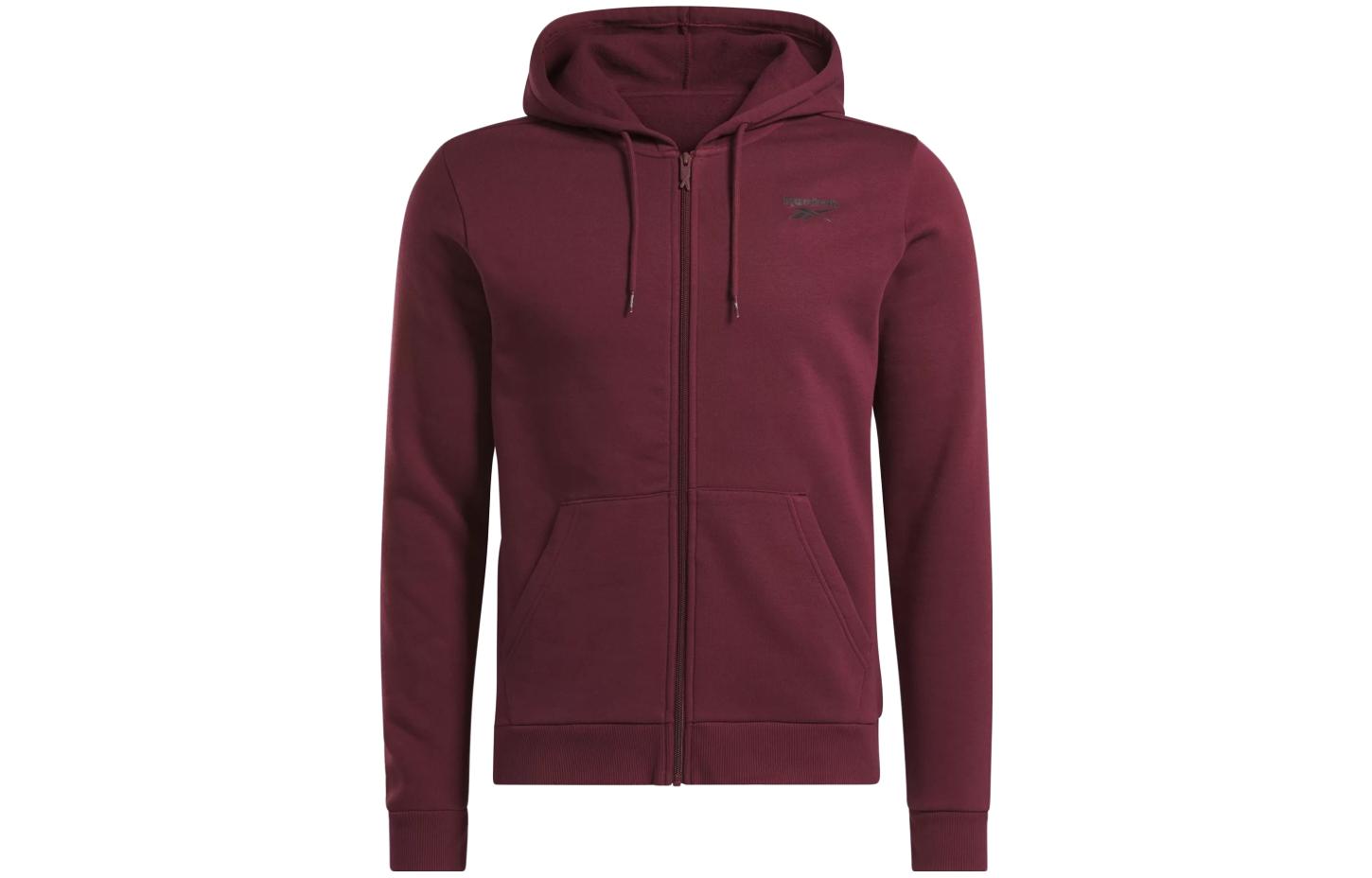 Reebok Identity Fleece Red Letter Print Zip-Up Hoodie 100071004