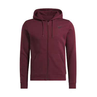 Reebok Identity Fleece Red Letter Print Zip-Up Hoodie 100071004