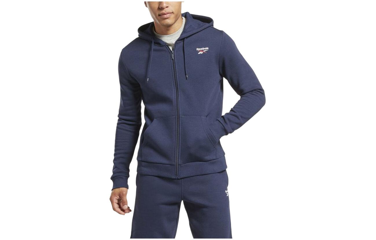 Reebok Identity Fleece Solid Blue Zip-Up Hoodie 100049876