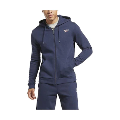 Reebok Identity Fleece Solid Blue Zip-Up Hoodie 100049876