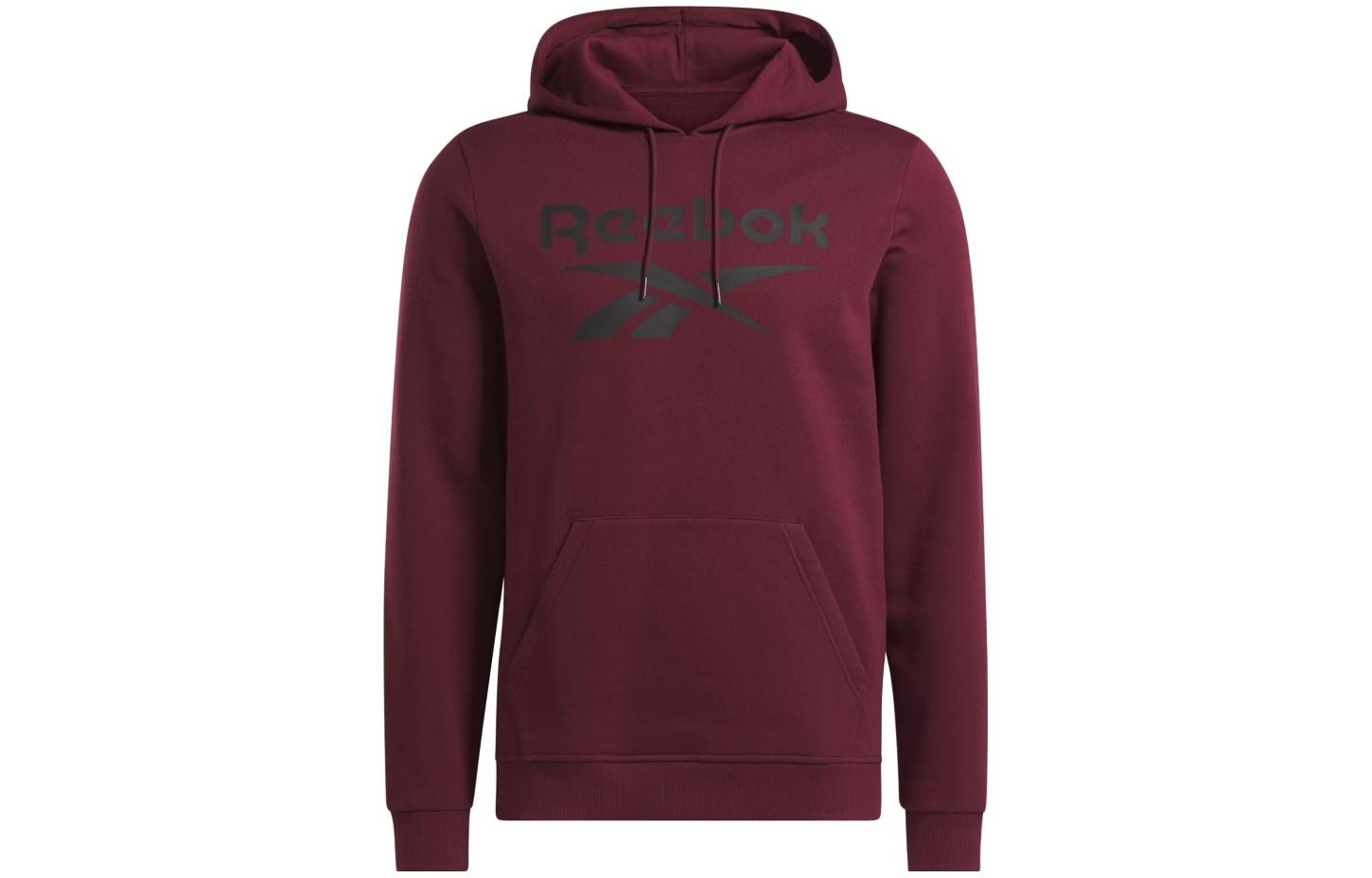 Reebok Identity Fleece Stacked Logo Hoodie Red Mens 100071039