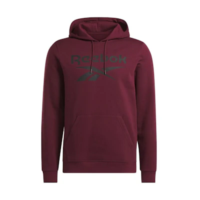 Reebok Identity Fleece Stacked Logo Hoodie Red Mens 100071039