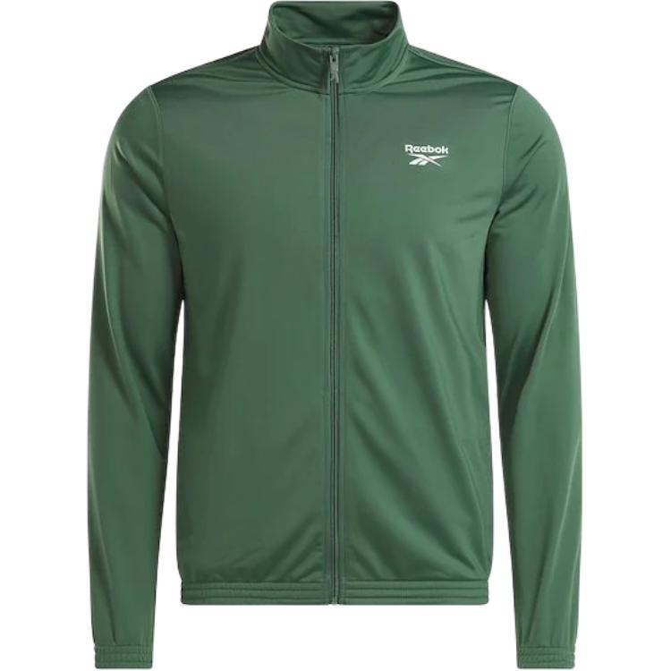 Reebok Identity Small Logo Knit Tracktop Unisex Jacket - Deep Green 23356707
