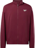 Reebok Identity Track Jacket Maroon Red with Logo Print and Zip Front 100071250 Reebok Identity Track Jacket Maroon Red with Logo Print and Zip Front 100071250