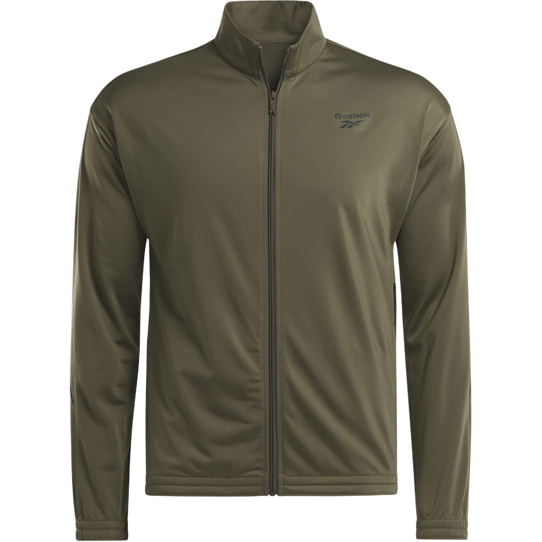 Reebok Identity Vector Knit Track Jacket Army Green Unisex Casual Loose Fit 20140106